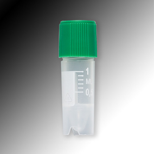 sample tube 4ml external threads pp white graduations  marking area round bottom self standing