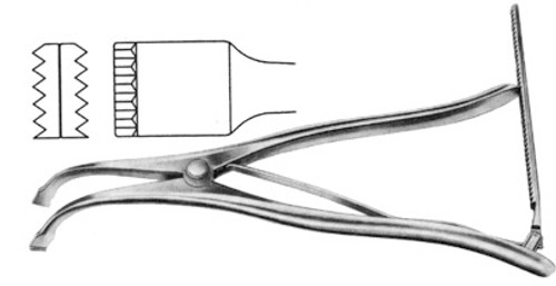 Inge Laminectomy Spreader, 6" (15.2 Cm), Jaws Open To 1-1/8" (2.8 Cm), Without Teeth S1579-5509