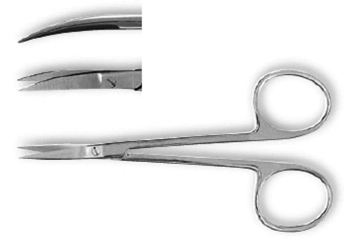 Iris Scissors, Tungsten Carbide, Serrated, Straight, Length: 4.5 S1329-676