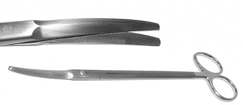 Kaye Face Lift Scissors, Tungsten Carbide, Serrated, Curved, Length: 4.5 S1329-5810