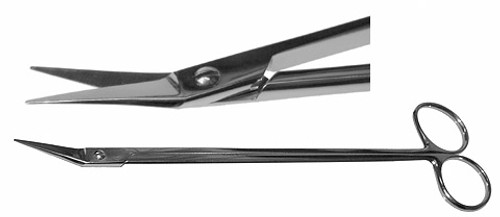 Potts-Smith Scissors, Standard Pattern, Blunt Tips, 25 Degrees, Angled On Side, Length: 7.5 S1559-1032