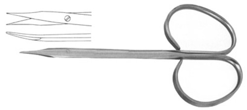 Stitch Scissors, Ribbon Style Ring Handle, Curved, Sharp Pointed Tips, Length: 3.875 S1609-1813