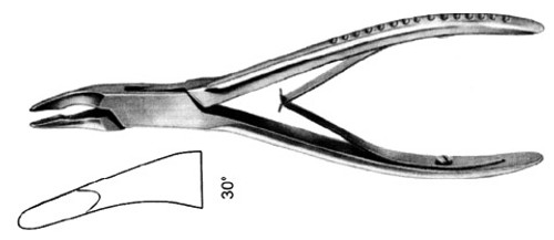 Blumenthal Oral Surgery Rongeur, 7" (17.8 Cm), Beaks At 30 Degree Angle S1309-2537