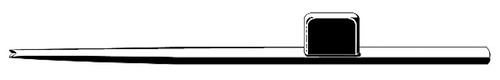 "V" Osteotome With Right Cutting Edge, 2 Mm, Upturned. 6" S1679-3302U