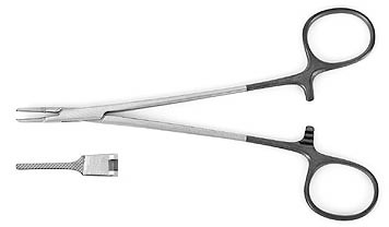 Ryder Needle Holder Jaws Have Tungsten Carbide 12" S1329-4712