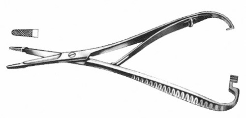 Mathieu-Olsen Needle Holder, 6-1/4" (15.9 Cm), Serrated Jaws, Tungsten Carbide S1329-2037