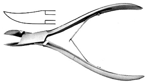 Nail Nipper, 4-1/2" (11.4 Cm), Concave Jaws, Single Spring, Chrome S1439-7312