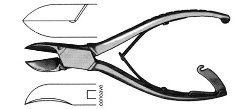 Nail Nipper, 5-1/2" (14 Cm), Concave Jaws, Double Spring, Stainless S1439-7514