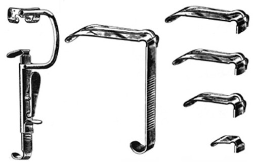 Davis Mouth Gag, Complete Set Includes Right Frame ( 4551-22) And 5 Blades (4551-11, 4551-12, 4551-13, 4551-14, 4551-15), Length: 6.25 S1459-5102
