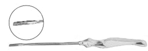 Endoplastic Facial Dissector With Ergonomic Handle, For Early Dissection, Langenbeck Chisel Tip, Slightly-Curved Shaft, Width: 5, Length: 8 S1699-0330