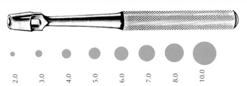 Keyes Dermal Punch, Width: 4, Length: 4 S1439-0304