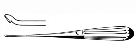 Spinal Fusion Curette 9", Oval Reverse Angle #6 S1299-5406