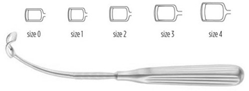 Barnhill Adenoid Curette, Reverse Curve, Size 4, Width: 18, Length: 8.75 S1719-3818