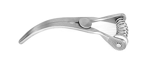 Glover Bulldog Clamp, Debakey Teeth Curved Jaws 6 Cm, ( 4 1/2" ) 12.0 Cm S1559-4018