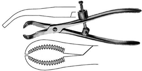 Bone Reduction Forceps Curved 9", Speed Lock S1359-1147