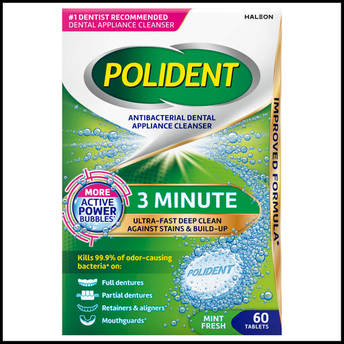 haleon polident® antibacterial dental appliance cleanser (c001b-089636)