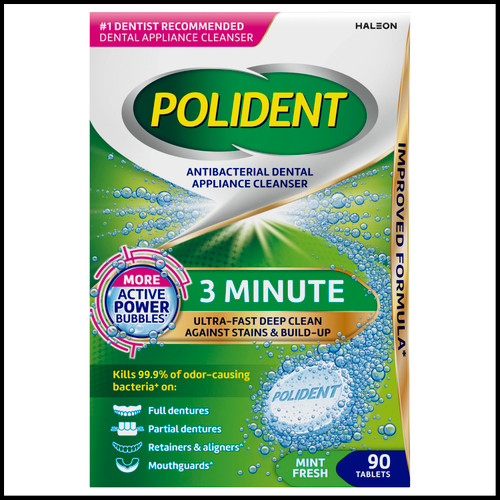 haleon polident® antibacterial dental appliance cleanser (c001b-089637)