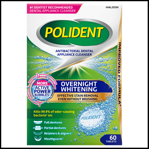 haleon polident® antibacterial dental appliance cleanser (c001b-089639)