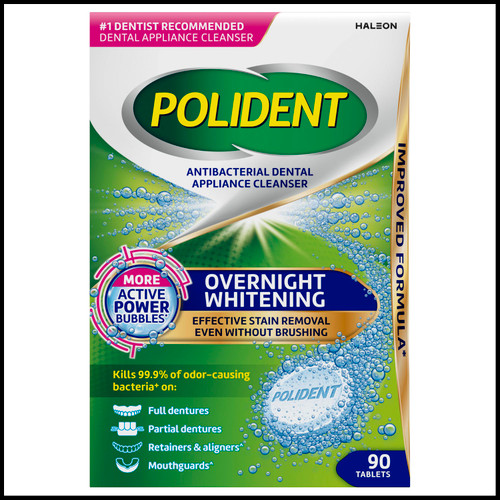 haleon polident® antibacterial dental appliance cleanser (c001b-089640)