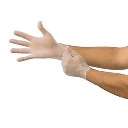 microflex derma free powder-free vinyl exam gloves, 9.3 in., clear, s (c062b-000691)
