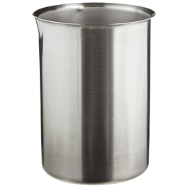 2000 ml stainless steel griffin style beaker with capacity fill mark (c062b-001395)