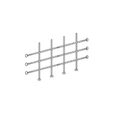 distillation grid kit, stainless steel rods and connectors, 10 ft., protector xl floor-mounted hoods