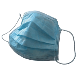 epic cleanroom compatible face mask with elastic earloops, blue, universal (c062b-019252)