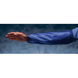 18 in. blue vinyl sleeves, 4 mil., 18 pairs per bag, 12 bags per case, 216 pieces per carton