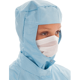 bioclean microflow non-sterile face veil with headloops, white