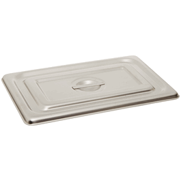 12-13/16 x 6-15/16 x 1-1/8 in. (32.5 x 17.6 x 2.9 cm) stainless steel cover for 1/3 size flat/solid instrument trays (c062b-027246)