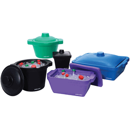 argos technologies polarsafe eva foam rectangular ice pan with lid, 1 l, purple