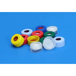 11 mm blue snap caps, ptfe/silicone with slit lined