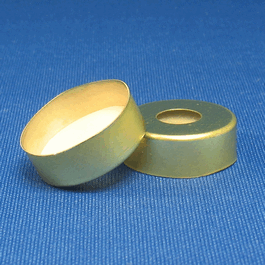 20 mm gold magnetic seal, 8 mm hole, 0.125 ptfe/blue silicone