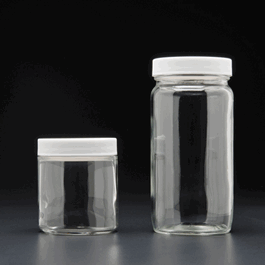 4 oz, 125ml tall wide mouth jar, 48-400mm thread, white closure, ptfe lined - 24 pack