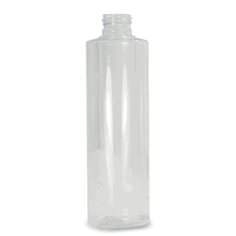 16 oz (480 ml) clear pvc cylinder with 28-410 neck finish, bottle only (c062b-043374)