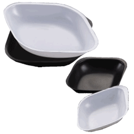 spectrum anti-static diamond weigh boats, black, 100 ml, 100 x 125 mm (c062b-043708)