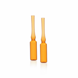 dwk life sciences (kimble) score-break ampule amber, trimmed stem, gross pack, 1 ml, 10.75 x 22 mm (overall h: 67 mm)