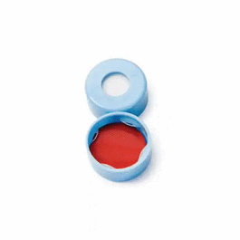cap snap 11mm blue polyethylene natural rubber / clear tef septa 1.0mm 100/pack (c062b-013242)