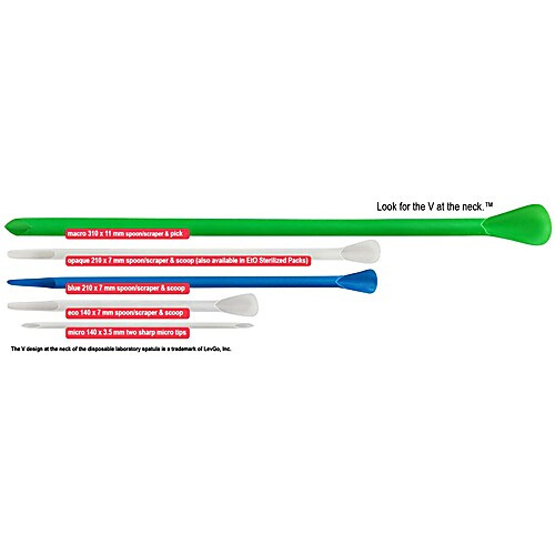 levgo smartspatula micro antistatic pp disposable lab spatula opaque 140mm  (c003b-580101)