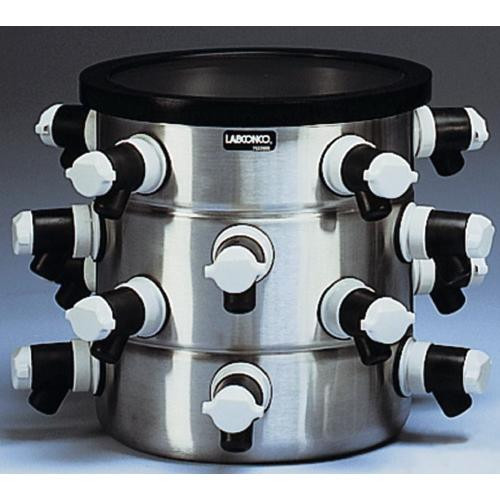 0-port stainless steel chamber, glass lid
