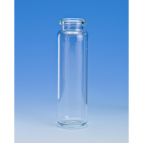 10 ml clear headspace vial with tapered crimp top and radius bottom