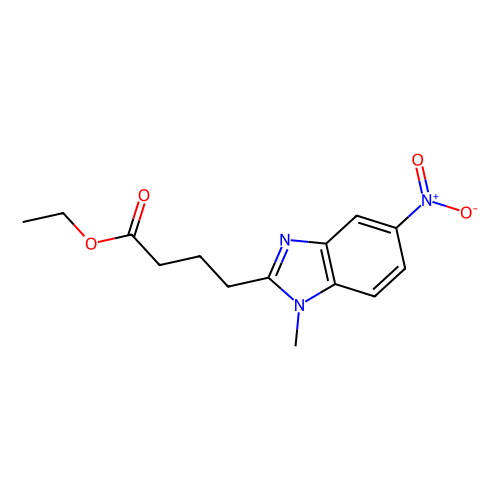 1-methyl-5-nitro-1h-benzimidazole-2-butanoic acid ethyl ester (c007b-606057)
