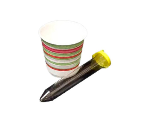 Urine Collection System, 12 mL wide mouth tube w/ yellow snap Caps & Cups for Urinalysis - Bulk ...