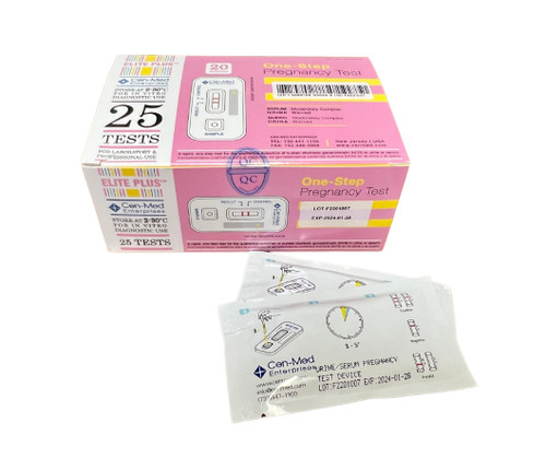 Elite Plus Pregnancy Test Kit, Urine & Serum 20 MIU (PINK)