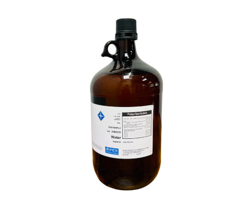 Ultra Pure HPLC - High Purity Water Deionized - Cenmed Brand -4l Amber Glass Bottle