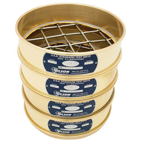 sieve, 8, brass-stainless, full height, #140