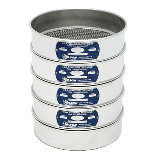 sieve, 8", stainless steel, full height, #140