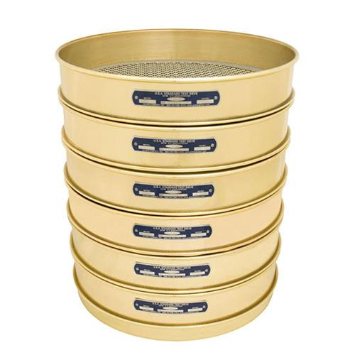 sieve,12", brass-stainless, intermediate-height, #10