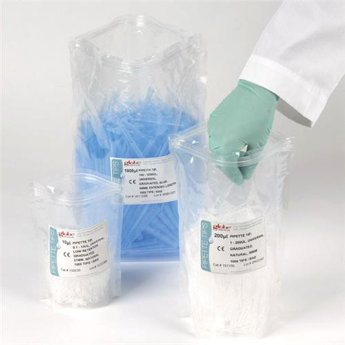 certified pipette tips, 0.1-10ul, universal, natural, 31mm, sterile, racked, 96/rack, 10 racks/box