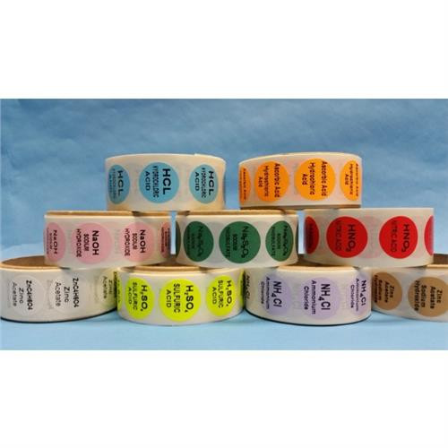 ascorbic & hydrochloric acid sample labels, orange  ascorbic +hcl